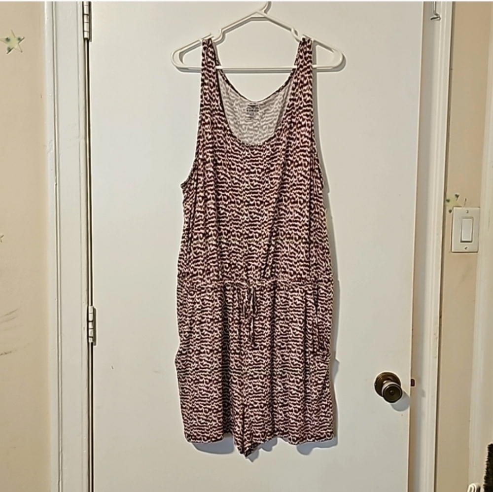NWT George Romper XXL Brown & Cream Drawstring and Pockets - Picture 5 of 5